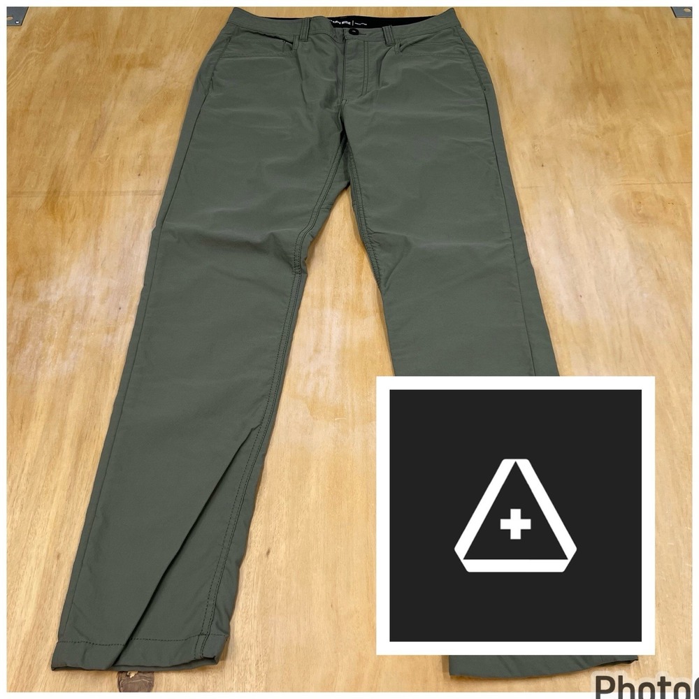 Western Rise Evolution Chino Pants Mens 31x31 Slim Fit Straight Leg Green